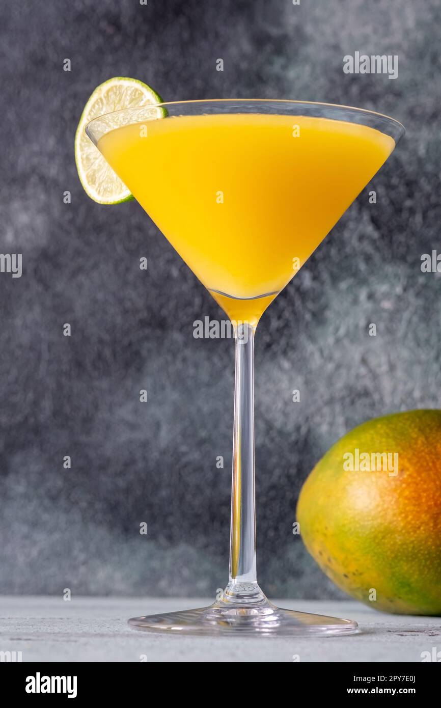 Frozen Mango Martini cocktail Stock Photo Alamy