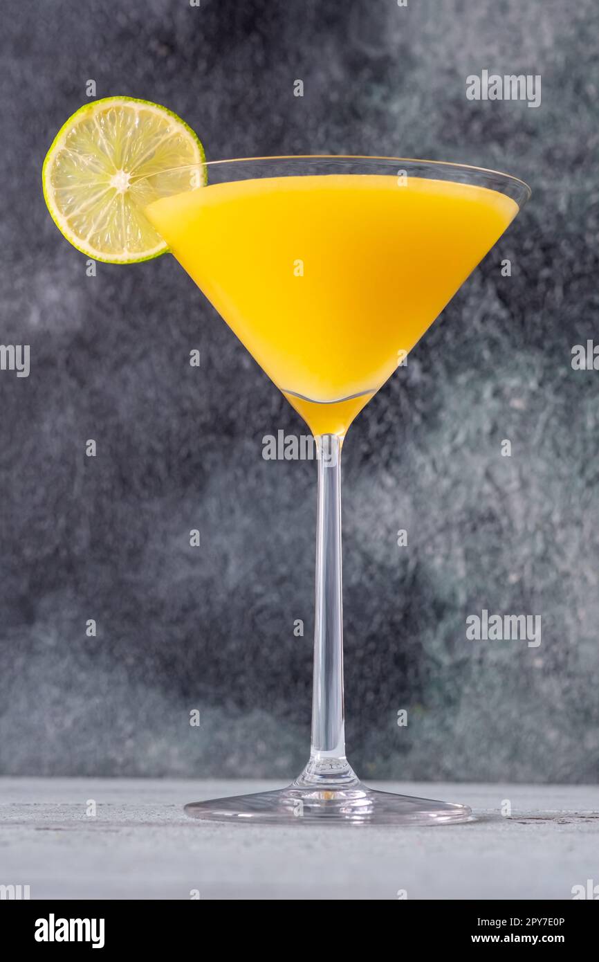 Frozen Mango Martini cocktail Stock Photo Alamy