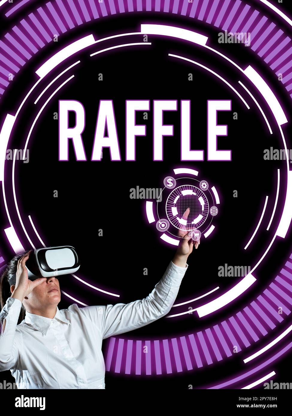 Inspiration showing sign Raffle. Business showcase means of raising money by selling numbered tickets offer as prize Stock Photo
