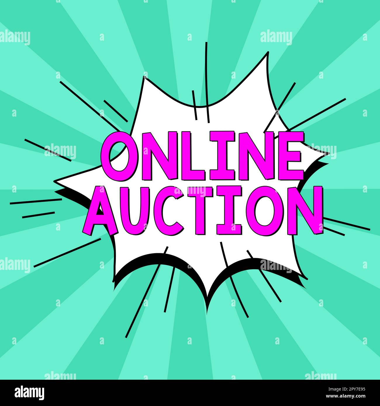 Sign displaying Online Auction. Business idea process of buying and selling goods or services online Stock Photo