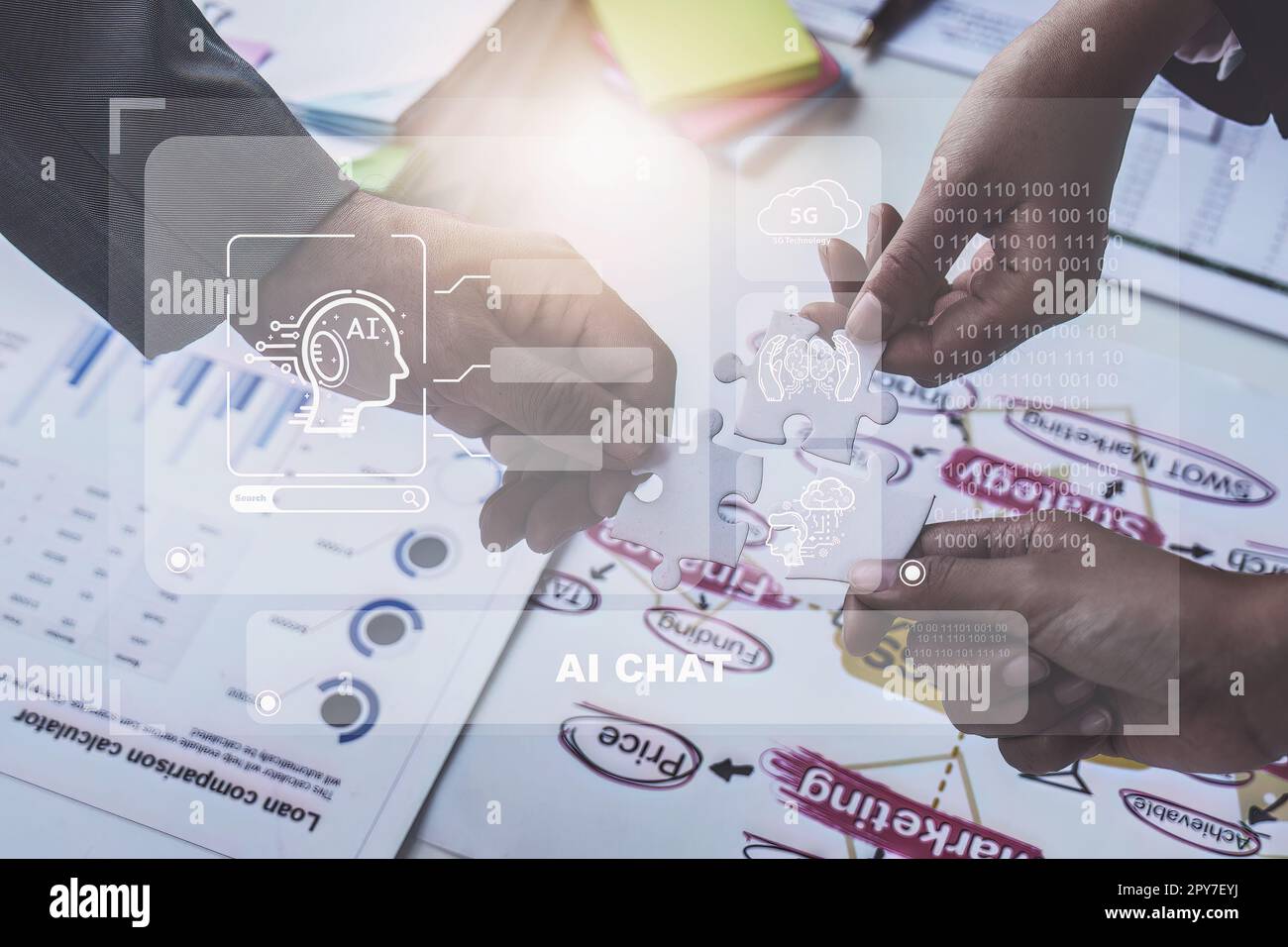 Ai document report robot hi-res stock photography and images - Alamy