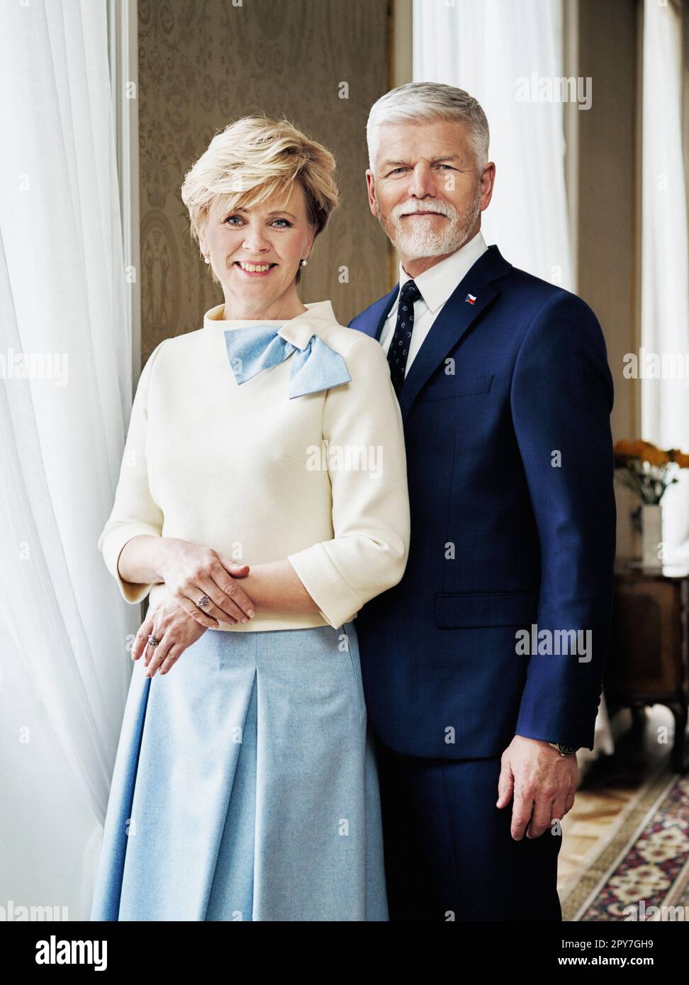 Czech President Petr Pavel and his wife Eva Pavlova official portrait, May 3, 2023. (CTK Photo