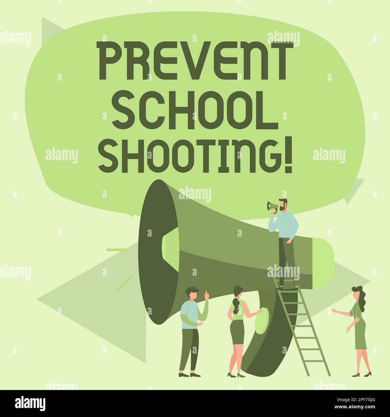 Inspiration Showing Sign Prevent School Shooting. Word For Actions ...