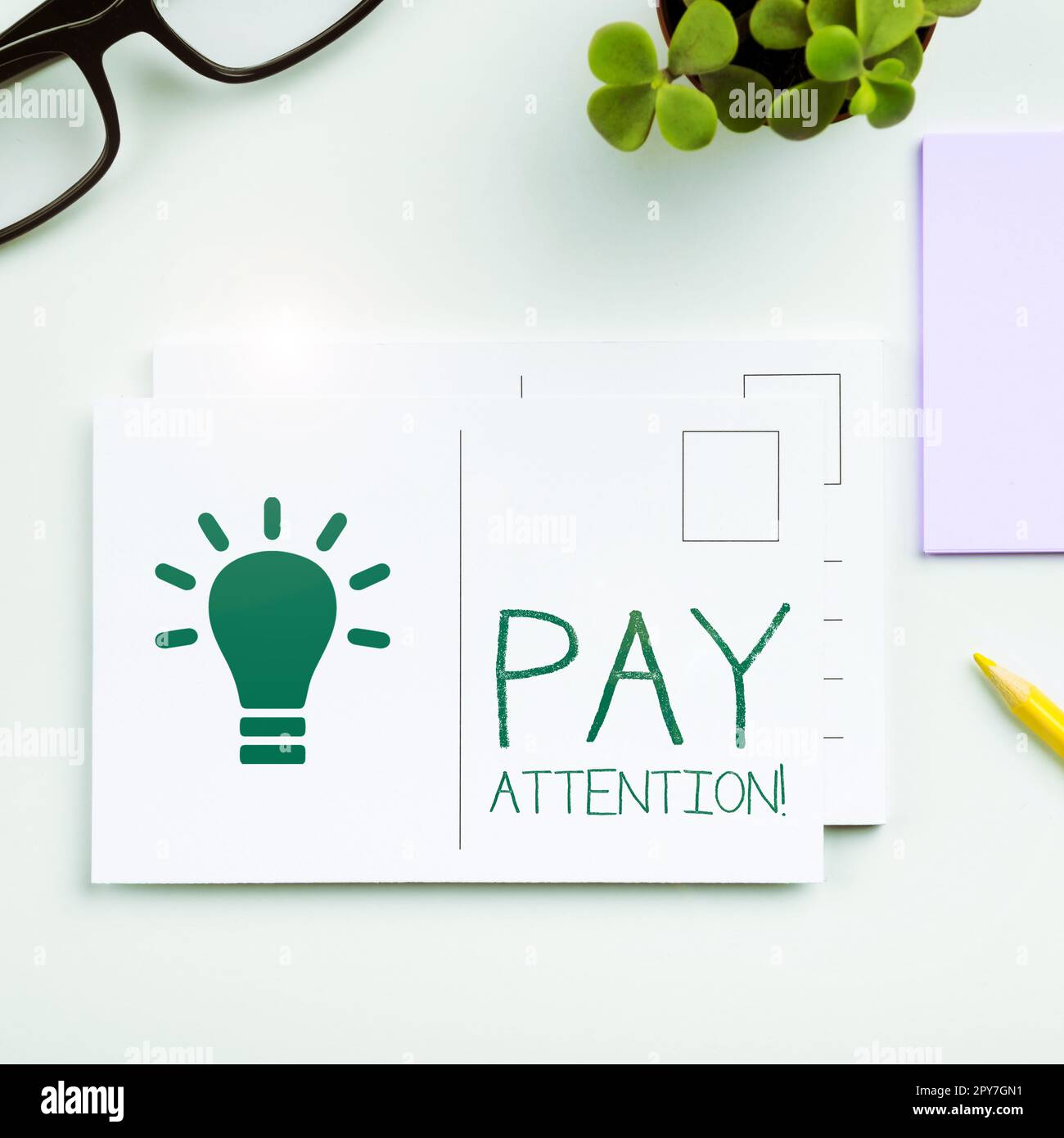 Hand writing sign Pay Attention. Word for take notice of someone or something like action