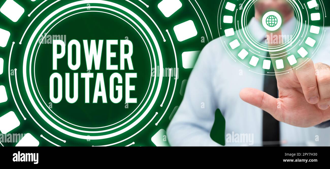 Conceptual display Power Outage. Business showcase The ability to influence peers for attaining the goals Stock Photo