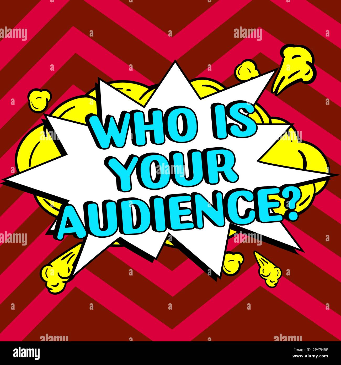 Text caption presenting Who Is Your Audience. Business concept who is watching or listening to it Stock Photo