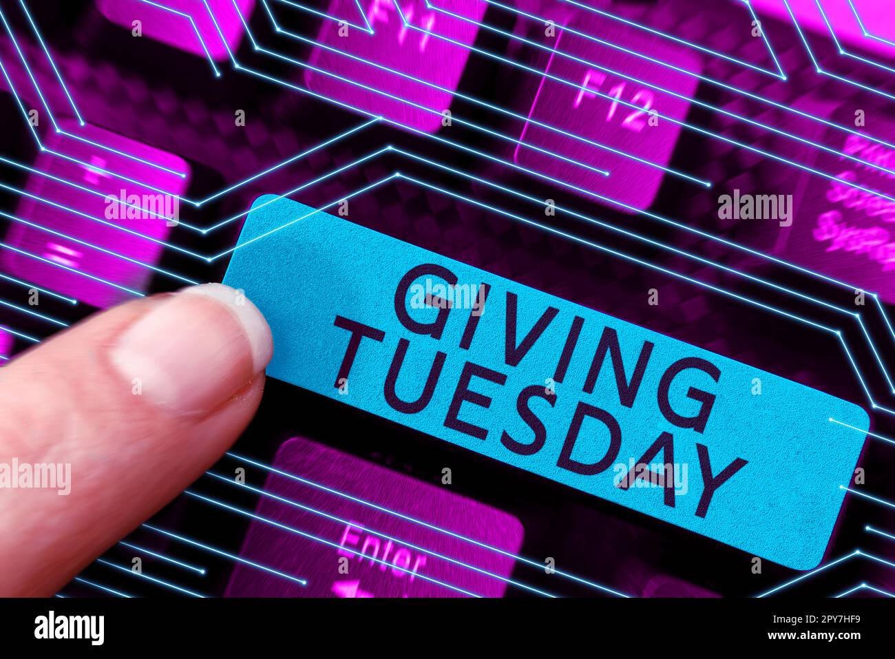 Handwriting text Giving Tuesday. Word for international day of charitable giving Hashtag activism Stock Photo