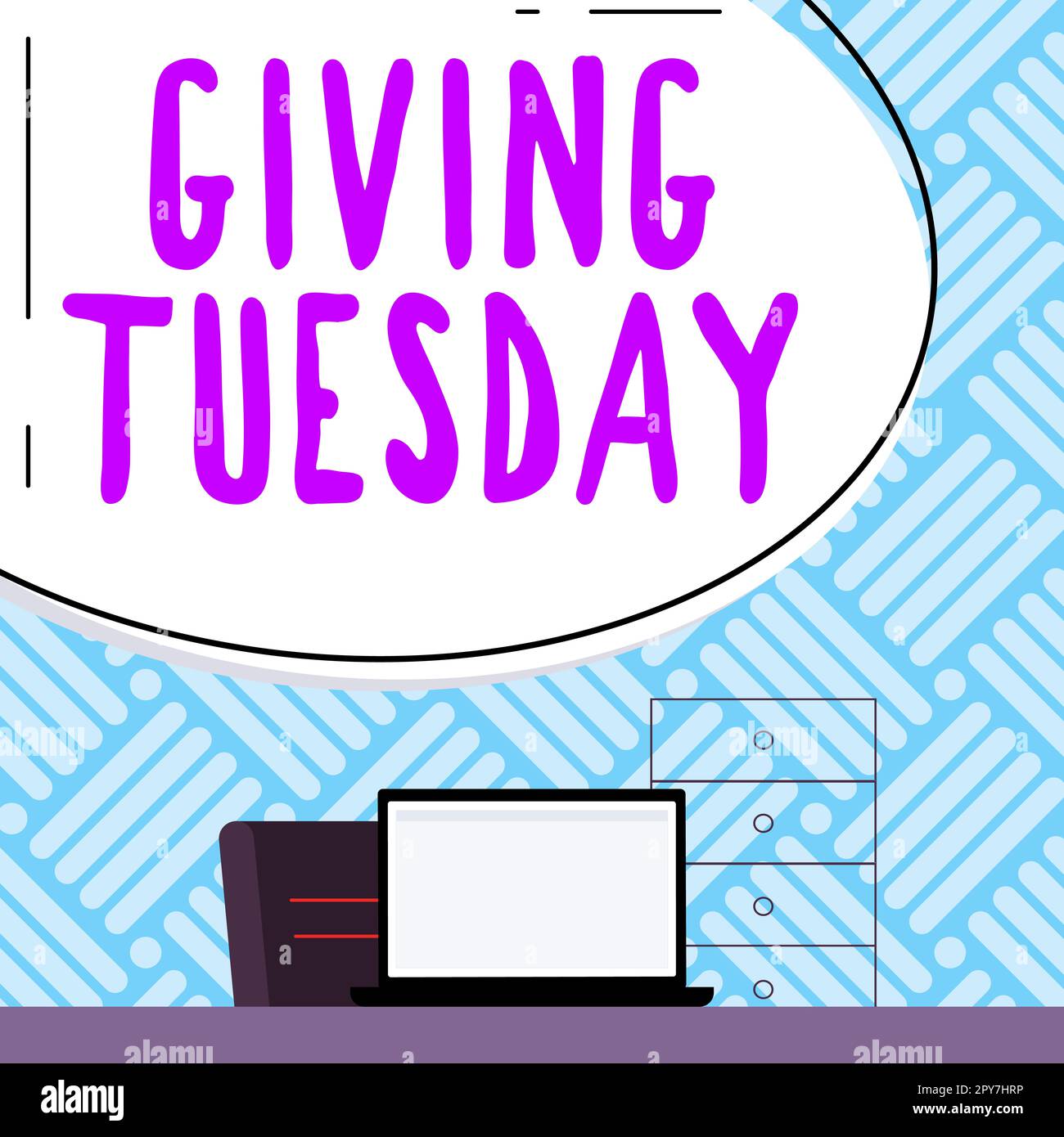 Conceptual caption Giving Tuesday. Business overview international day of charitable giving Hashtag activism Stock Photo