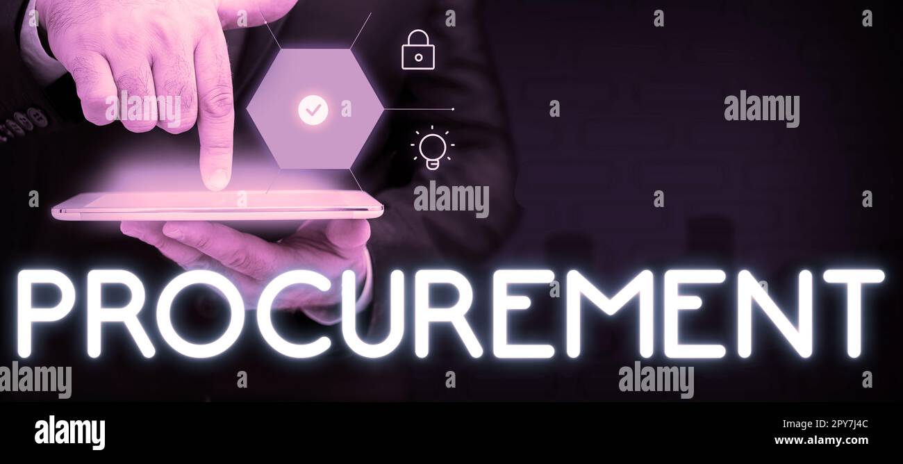 Inspiration showing sign Procurement. Concept meaning Procuring
