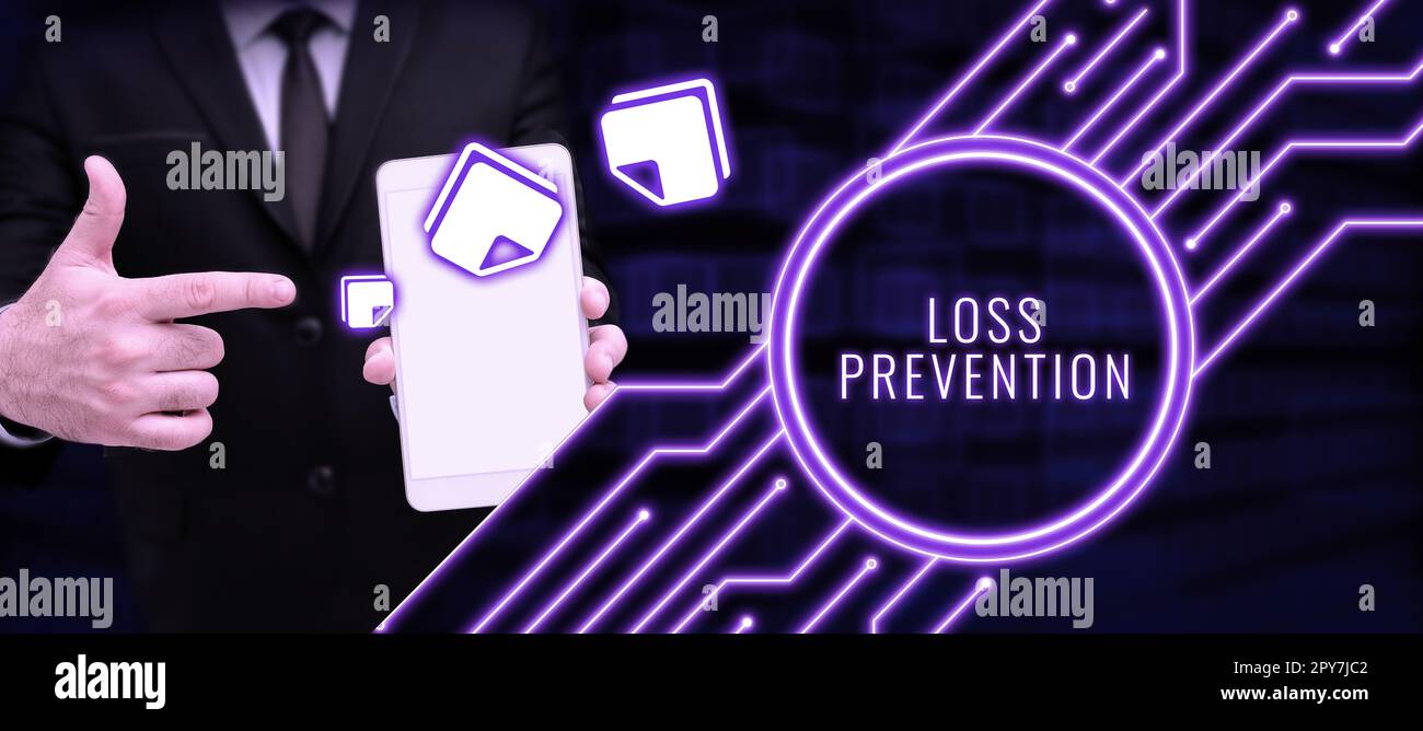 Inspiration showing sign Loss Prevention. Internet Concept the fact that you no longer have something or have less of something Stock Photo