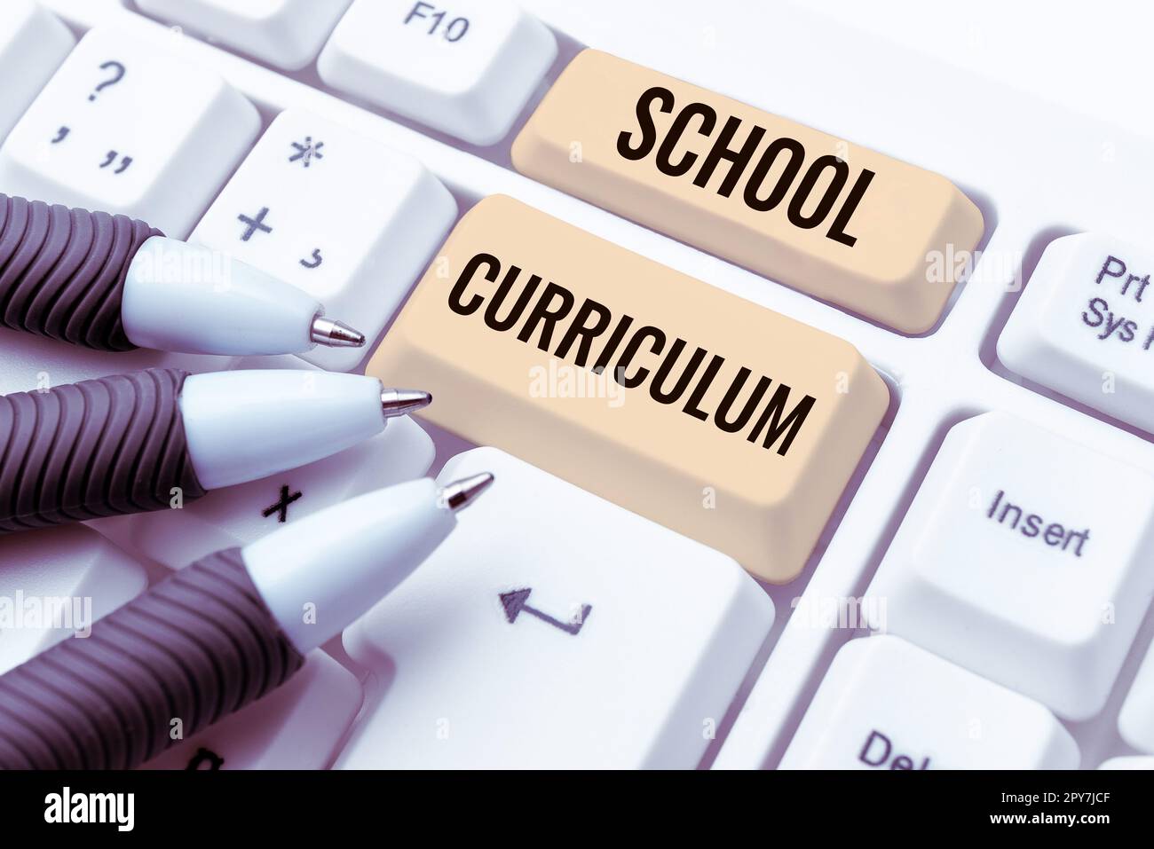 Hand writing sign School Curriculum. Internet Concept designed to ...