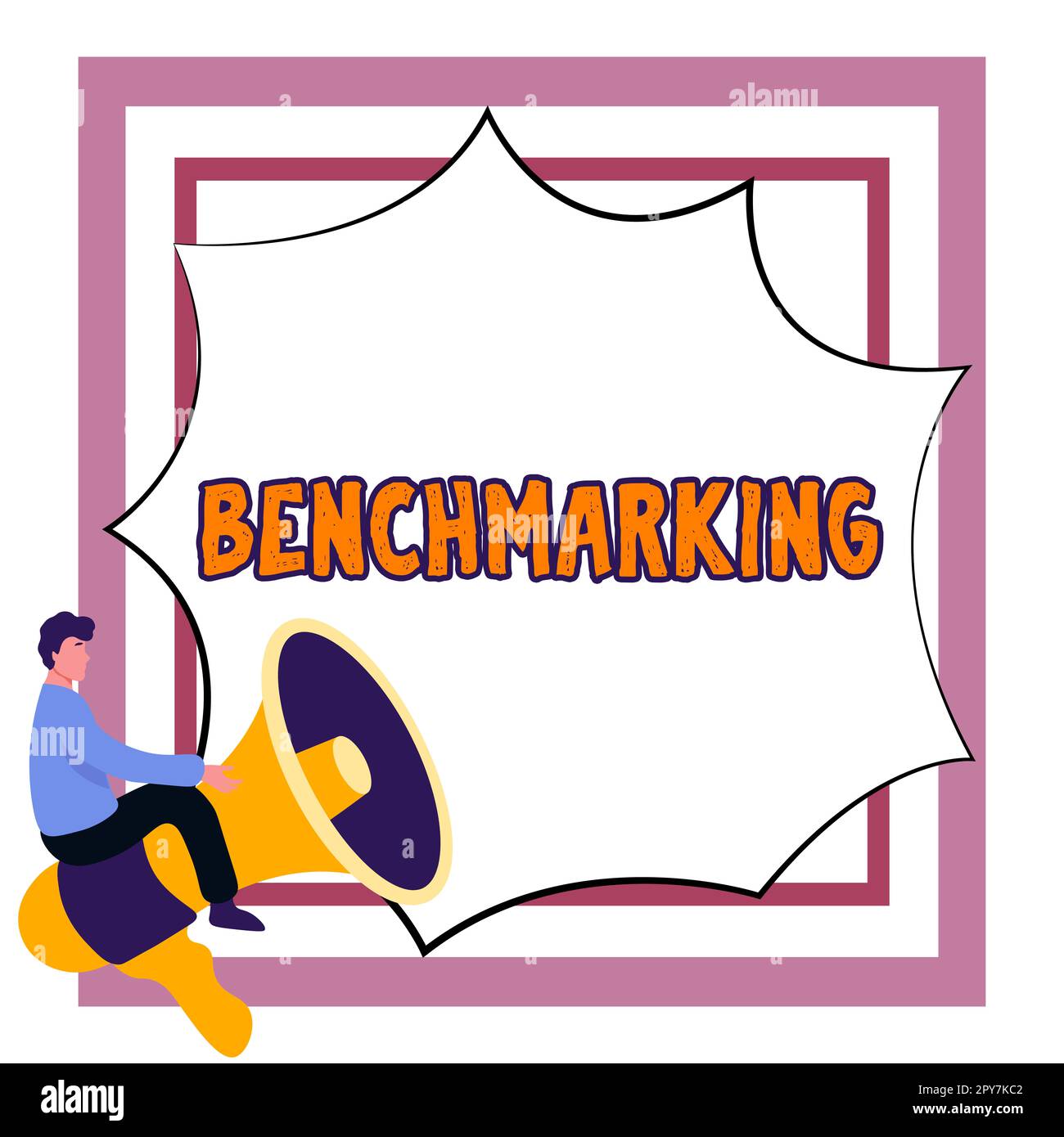 Sign displaying Benchmarking. Word for Evaluate something by comparison with a standard Strategy Stock Photo