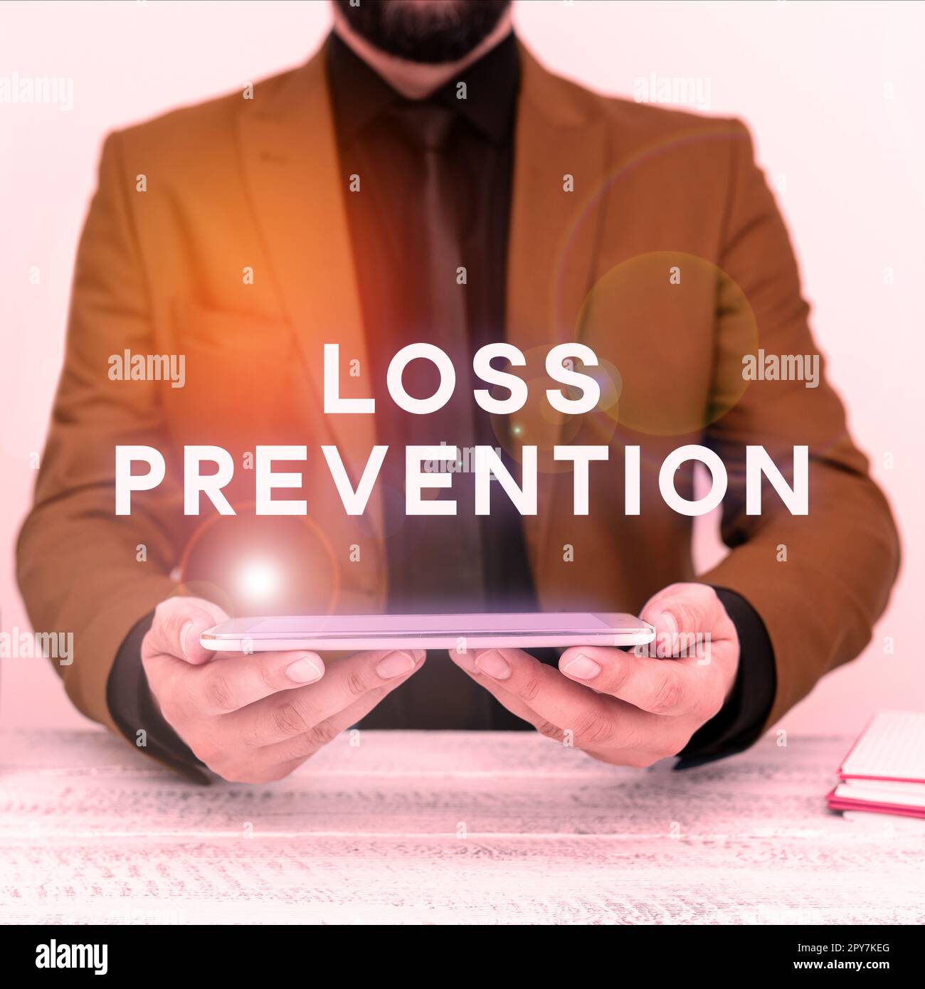 Sign displaying Loss Prevention. Conceptual photo the fact that you no longer have something or have less of something Stock Photo