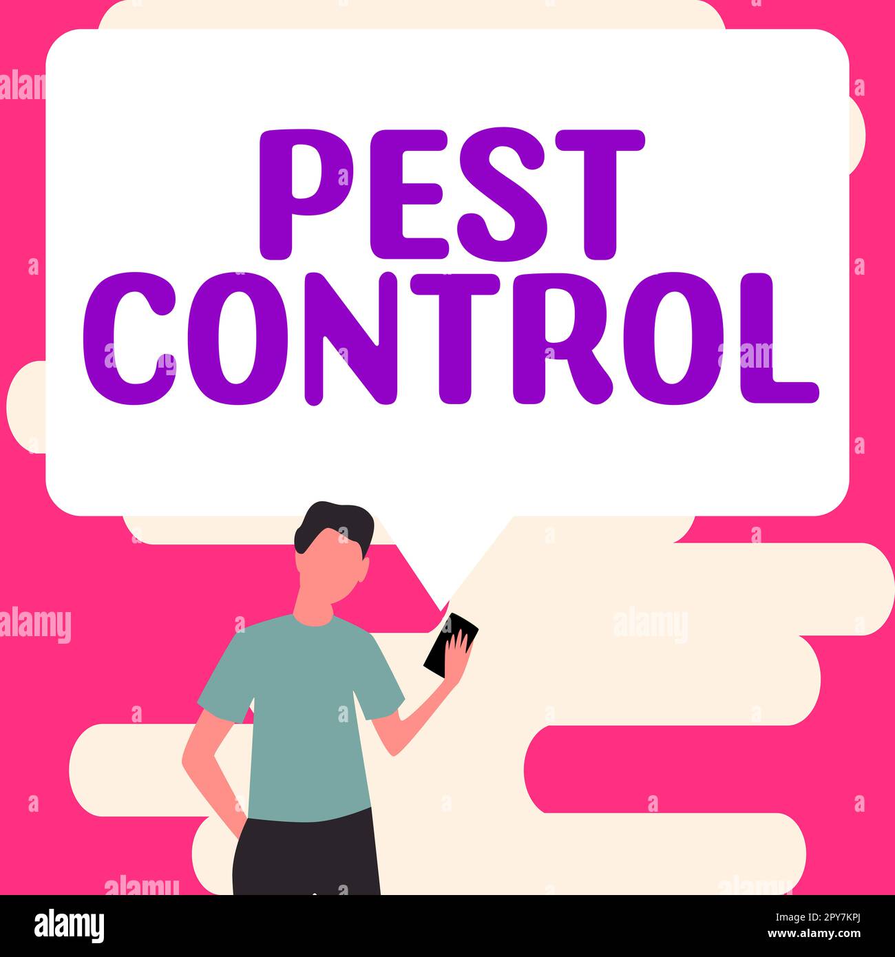 Internet Insects Text sign showing Pest Control. Internet Concept Killing destructive ...