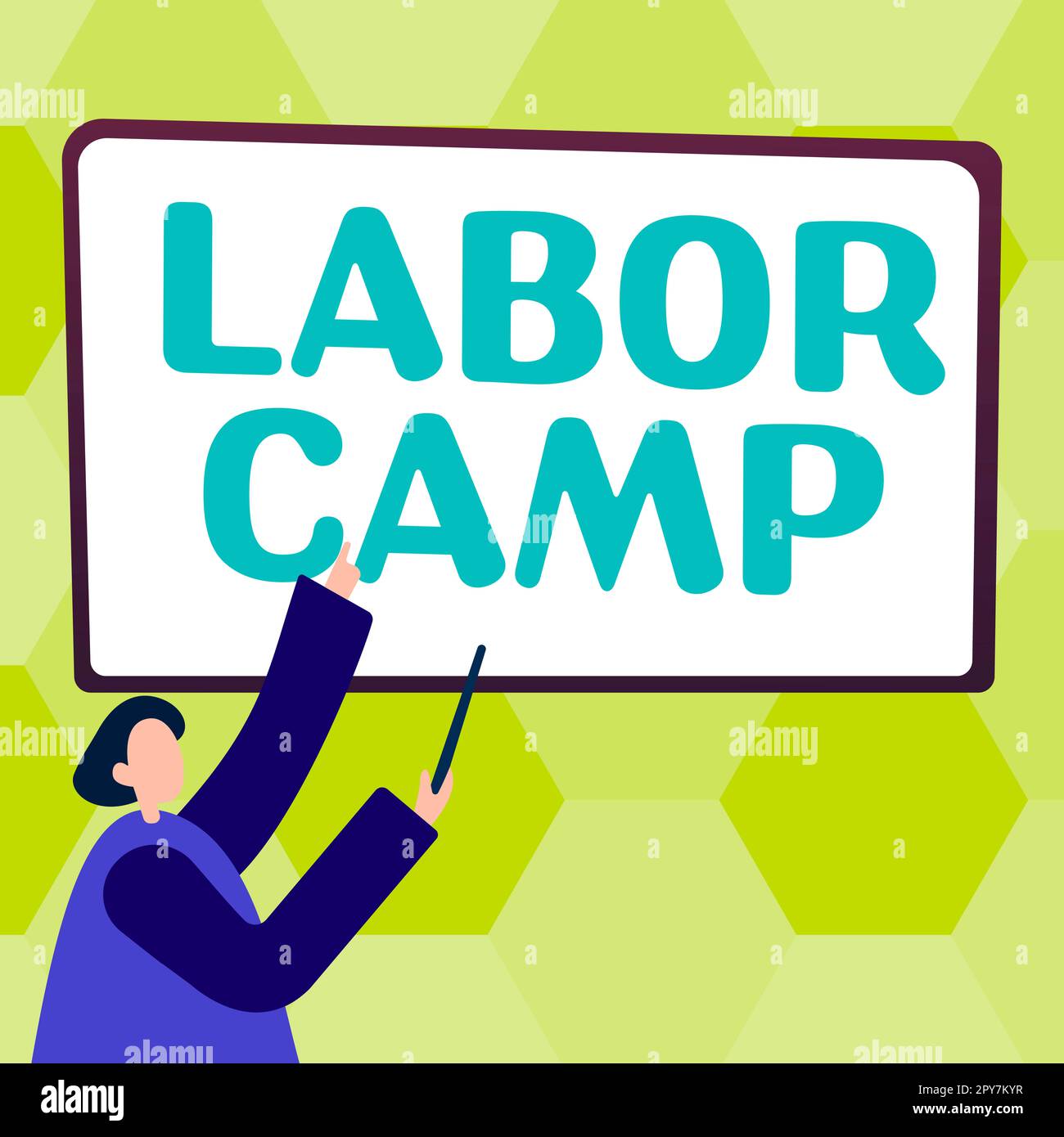 Inspiration showing sign Labor Camp. Conceptual photo a penal colony where forced labor is performed Stock Photo