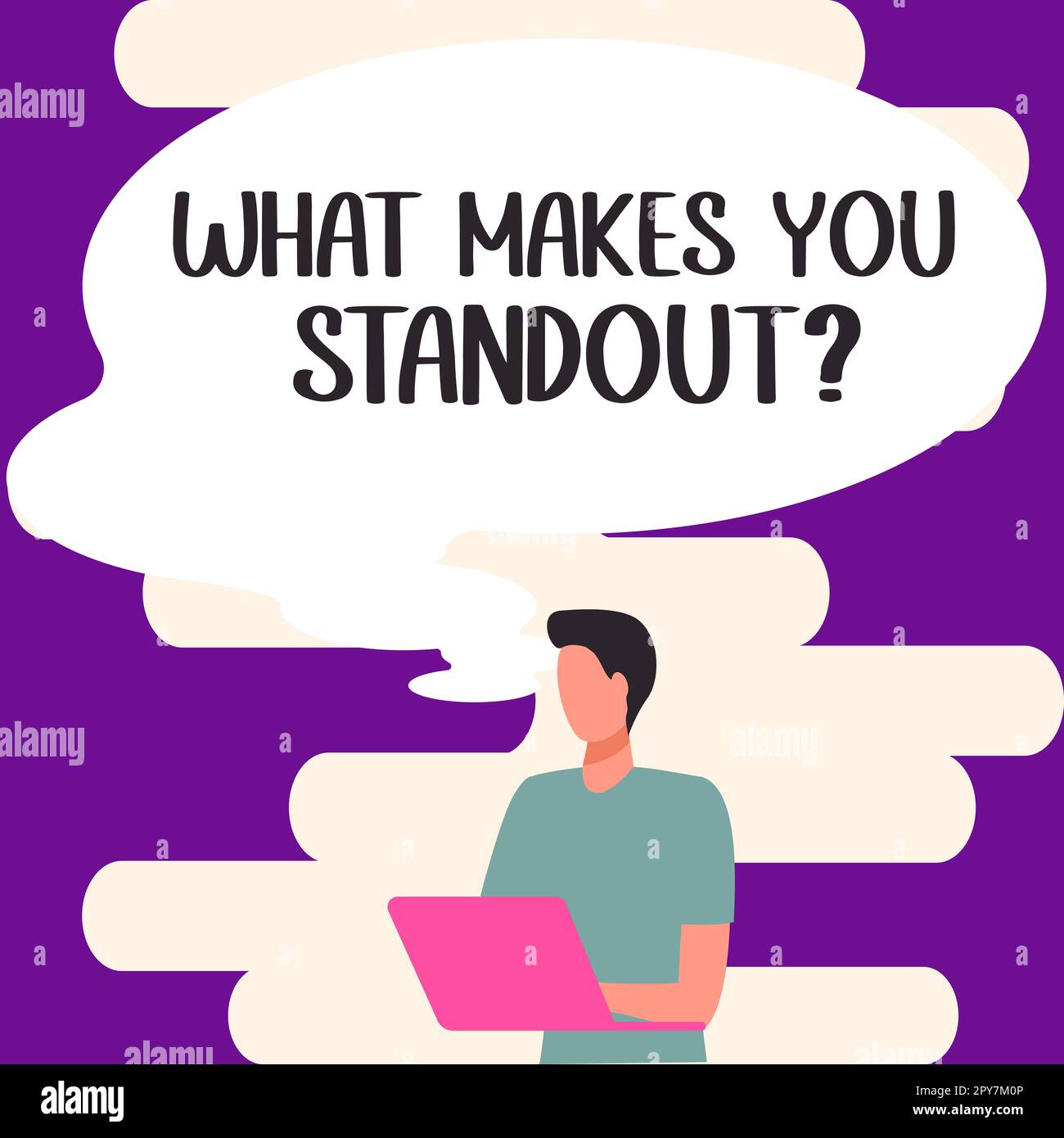 Sign displaying What Makes You Standout. Business overview asking ...