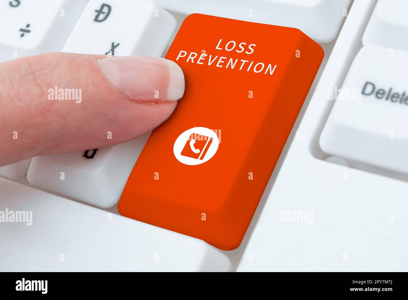 Text sign showing Loss Prevention. Conceptual photo the fact that you no longer have something or have less of something Stock Photo