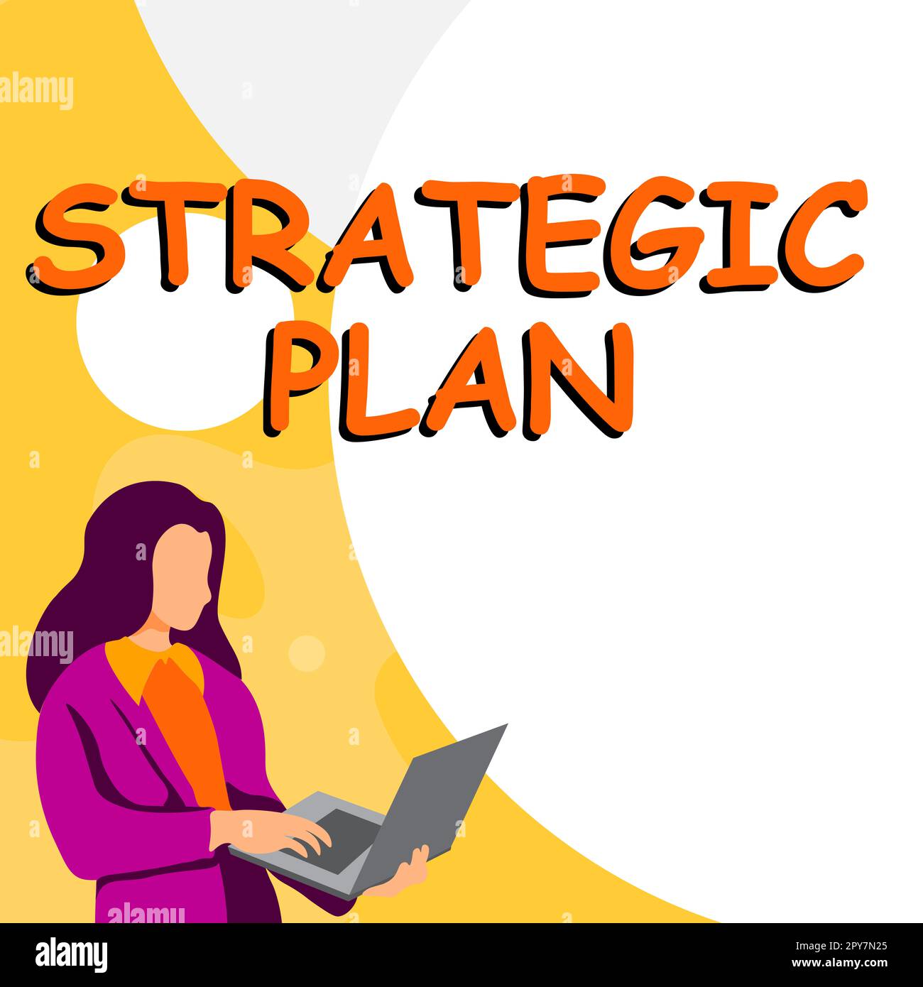 Conceptual caption Strategic Plan, Business approach A process of