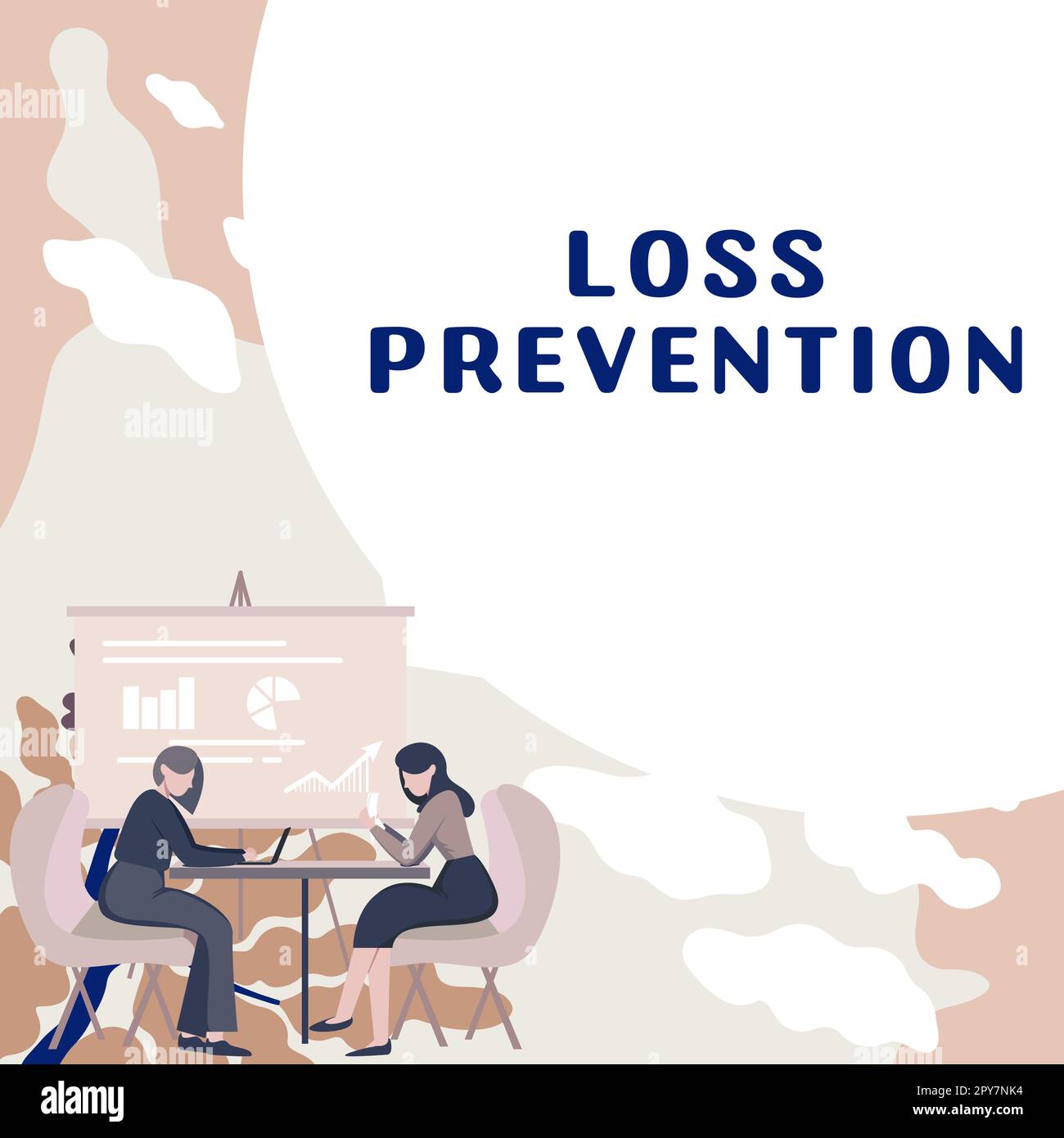 Text showing inspiration Loss Prevention. Business idea the fact that you no longer have something or have less of something Stock Photo