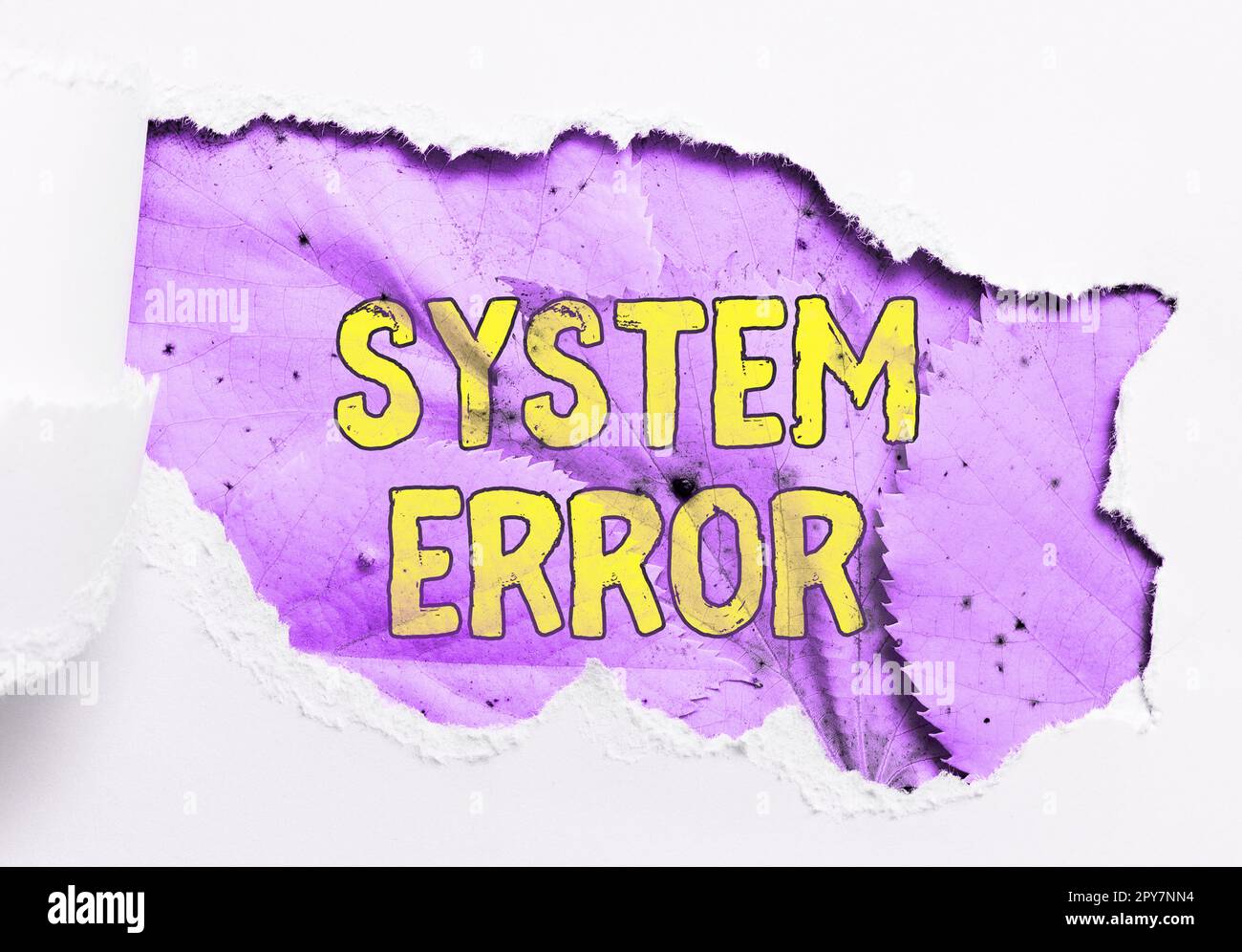 Conceptual display System Error. Word Written on Technological failure ...