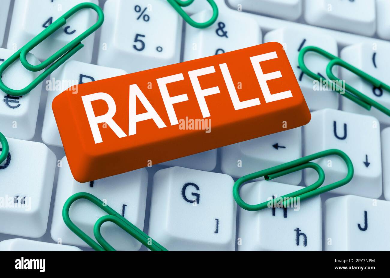 Sign displaying Raffle. Business overview means of raising money by selling numbered tickets offer as prize Stock Photo