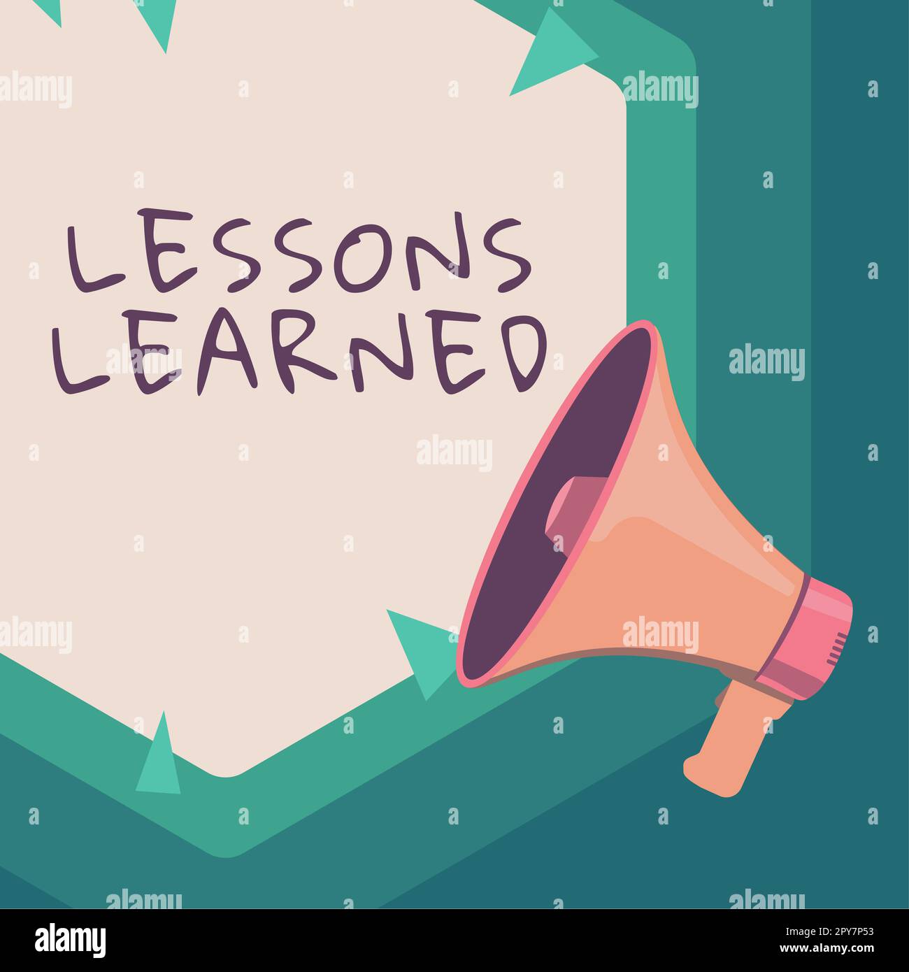 Inspiration showing sign Lessons Learned. Word for Promote share and use knowledge derived from experience Stock Photo