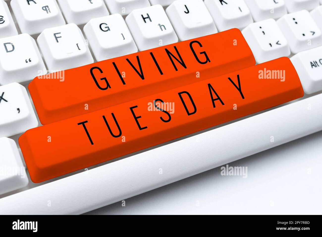 Writing displaying text Giving Tuesday. Business overview international day of charitable giving Hashtag activism Stock Photo