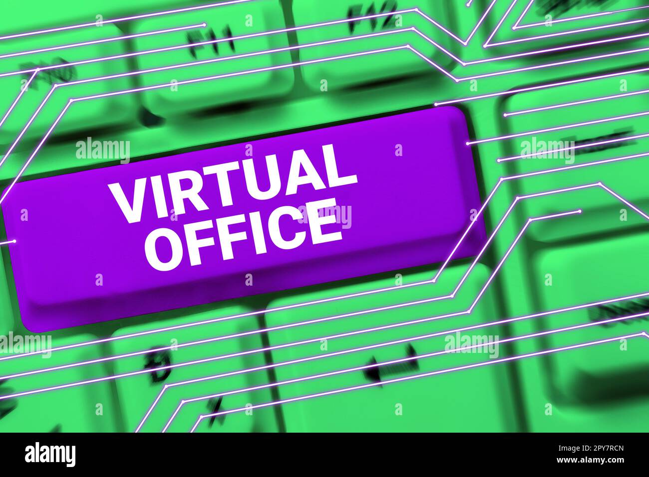 Hand writing sign Virtual Office. Word for Mobile work-environment ...
