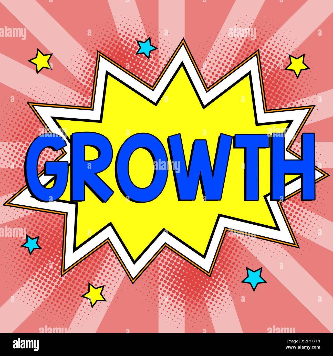 Sign displaying Growth. Word for process of increasing in size or juice Getting older Ageing Stock Photo