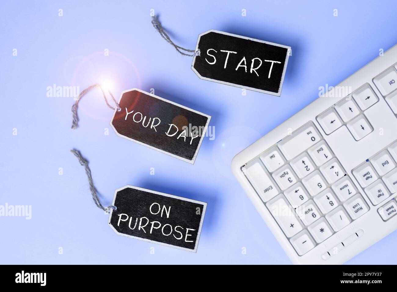 Text showing inspiration Start Your Day On Purpose. Business showcase Have clean ideas of what you are going to do Stock Photo