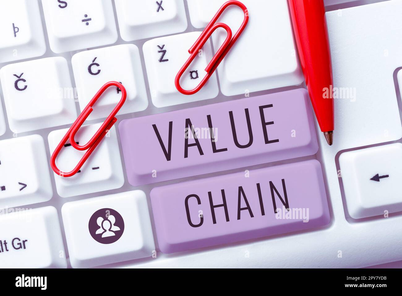 Writing displaying text Value Chain. Word for Business manufacturing