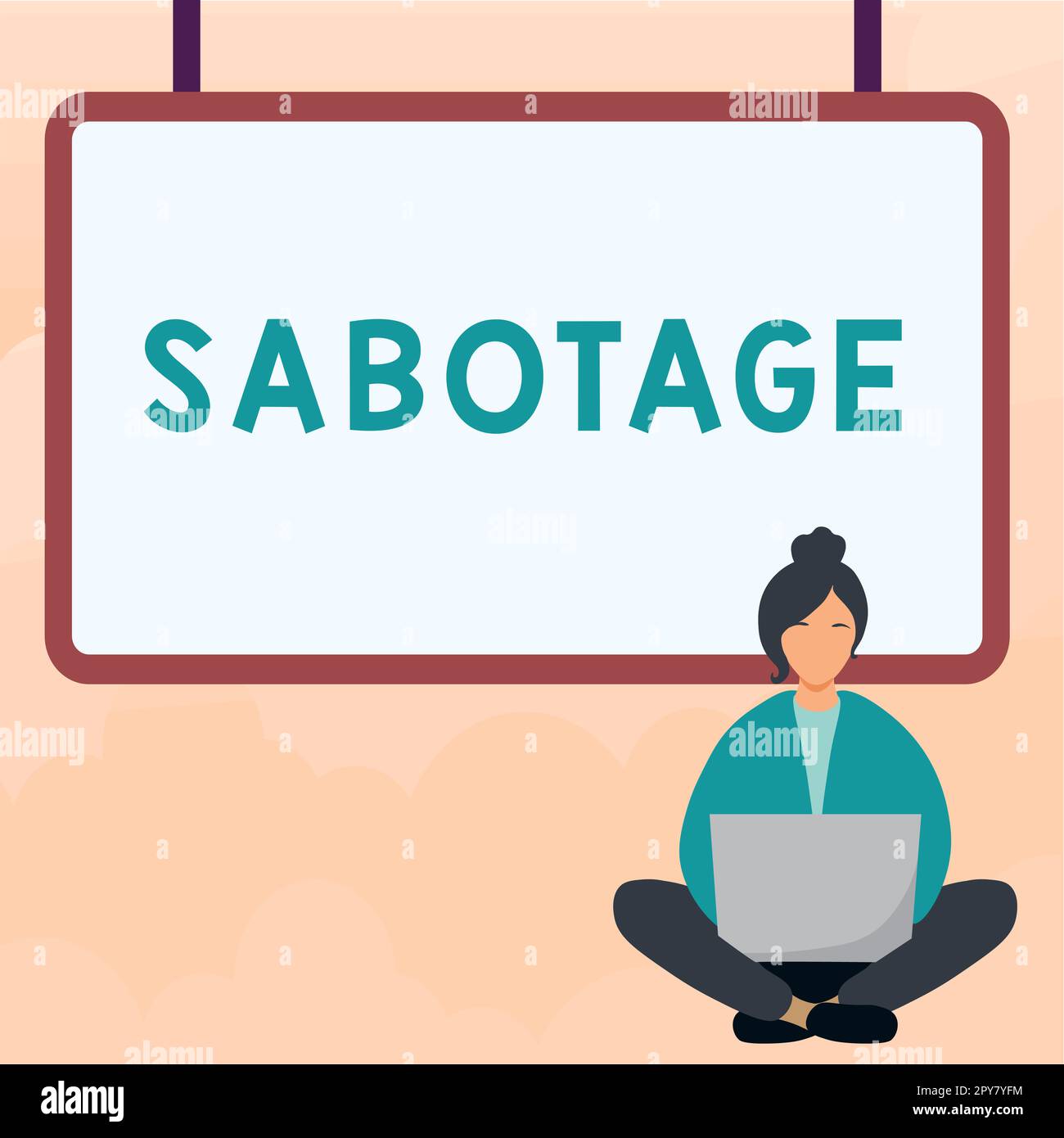 Text sign showing Sabotage. Conceptual photo destruction of an employer ...