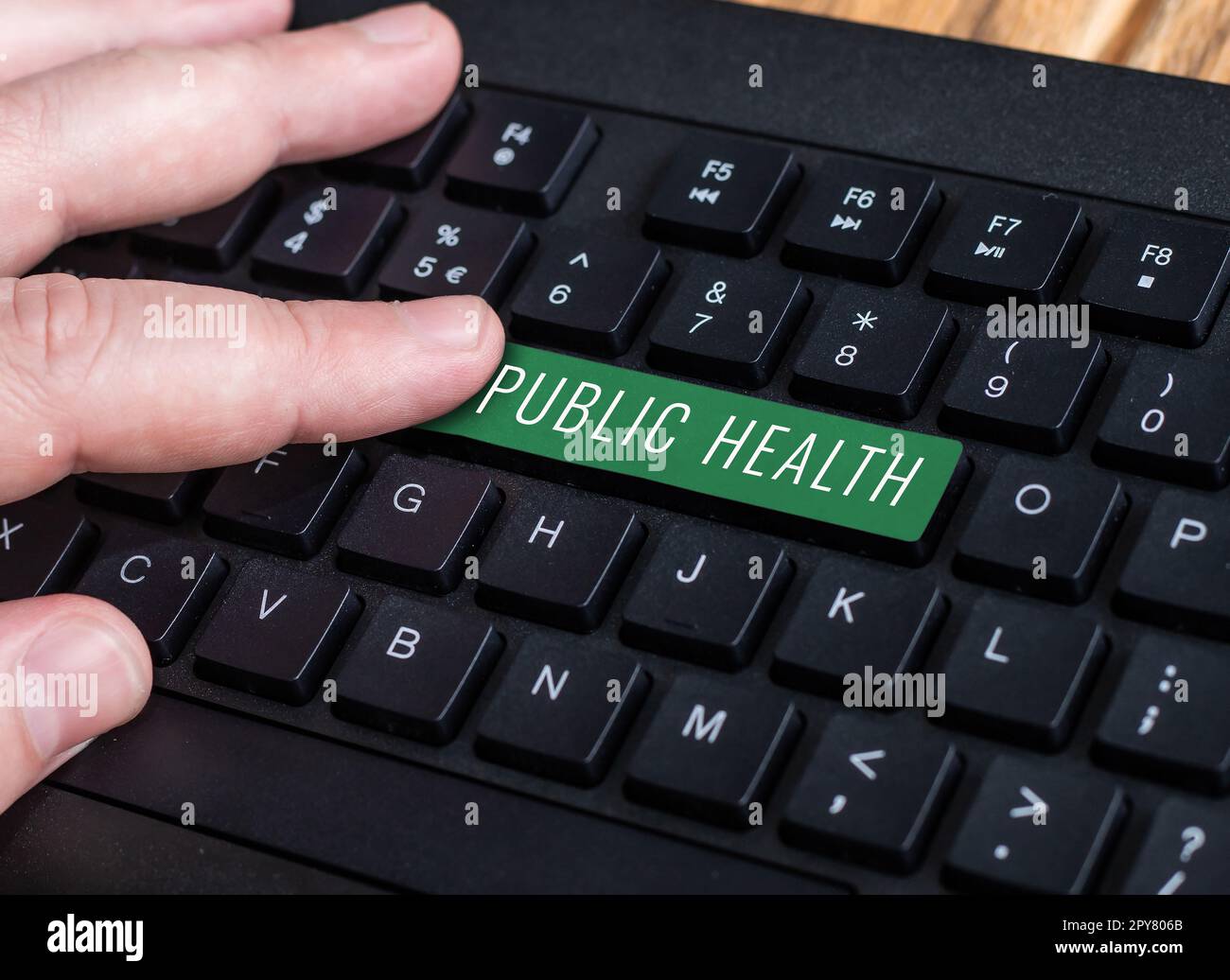 Conceptual display Public Health. Business overview Promoting healthy lifestyles to the community and its people Stock Photo