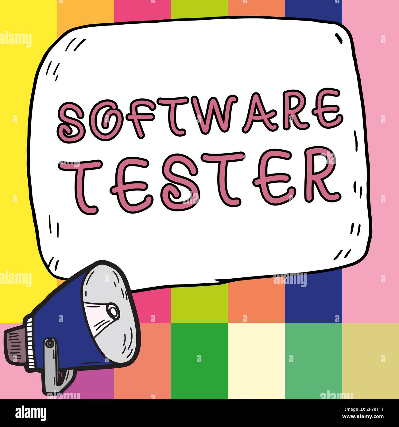 Sign displaying Software Tester. Business showcase implemented to protect software against malicious attack Stock Photo