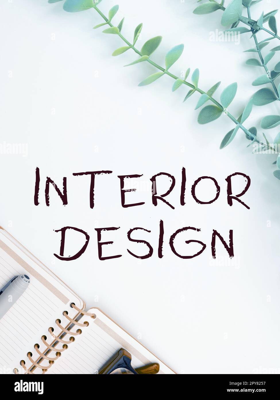 Hand writing sign Interior Design. Business showcase the art of ...