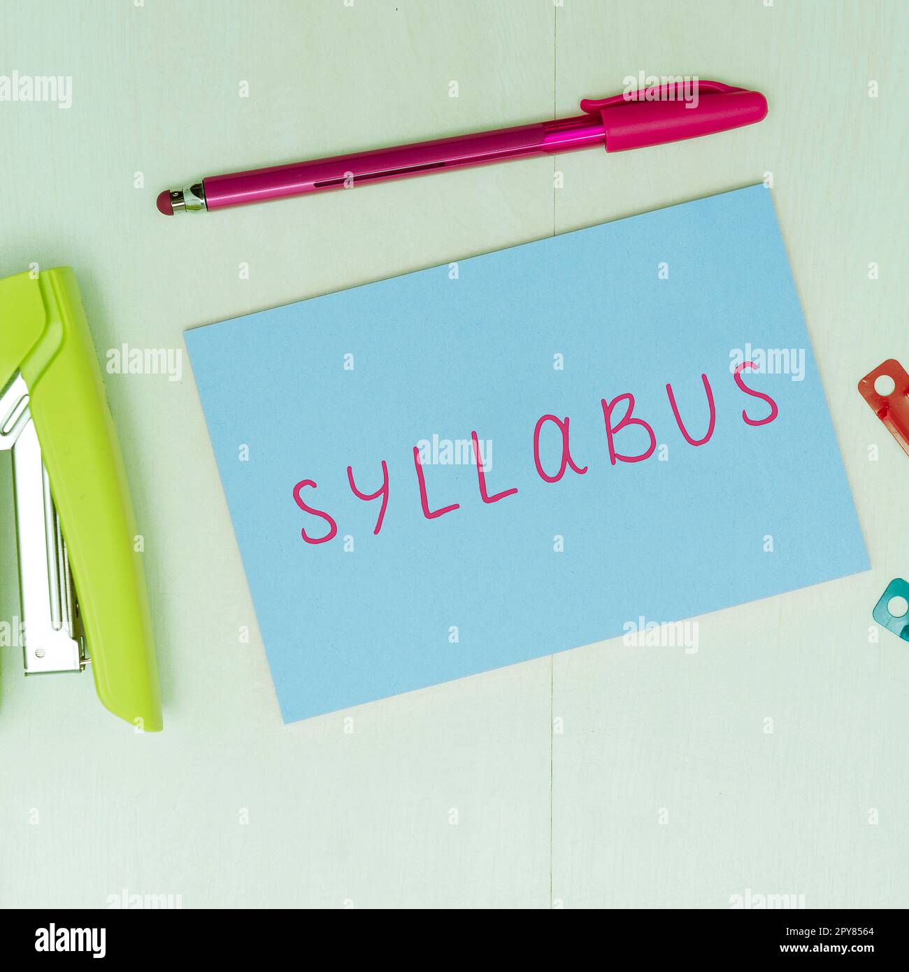 Inspiration showing sign Syllabus. Word for a summary outline of a discourse, treatise or of examination requirements Stock Photo