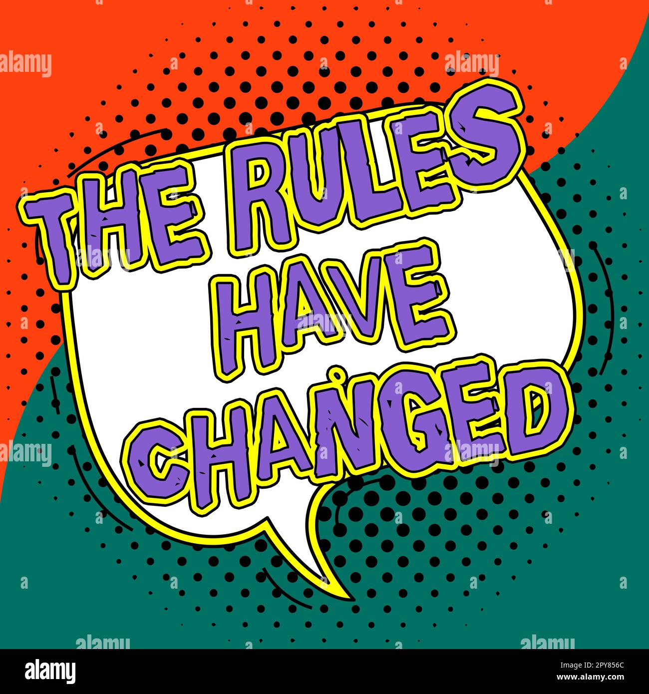 Conceptual caption The Rules Have Changed. Concept meaning the ...