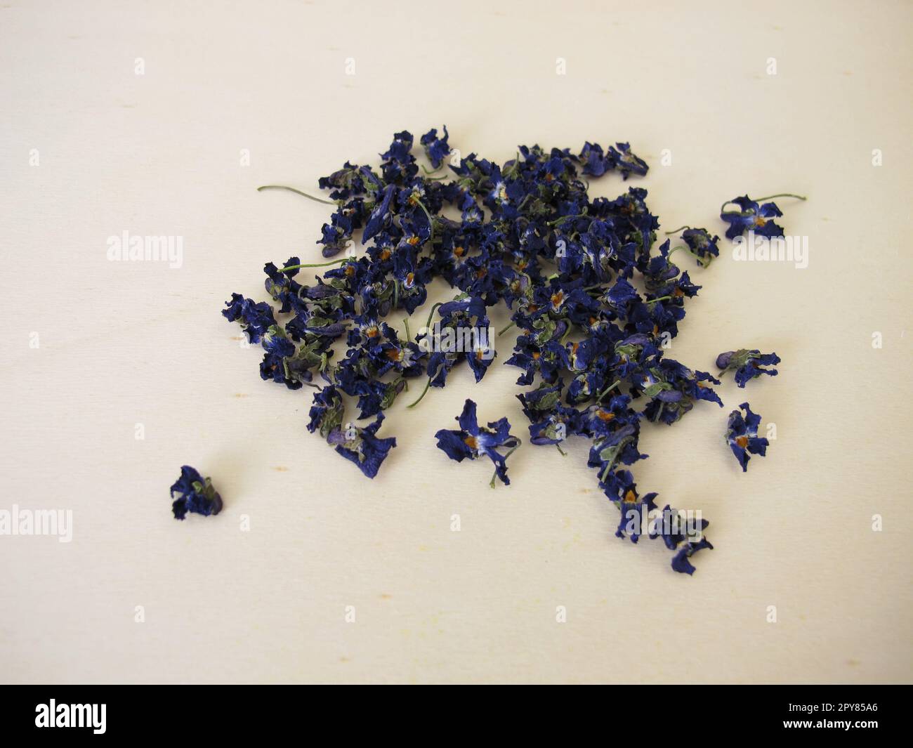 Dried flowers of sweet violets for tea Stock Photo Alamy
