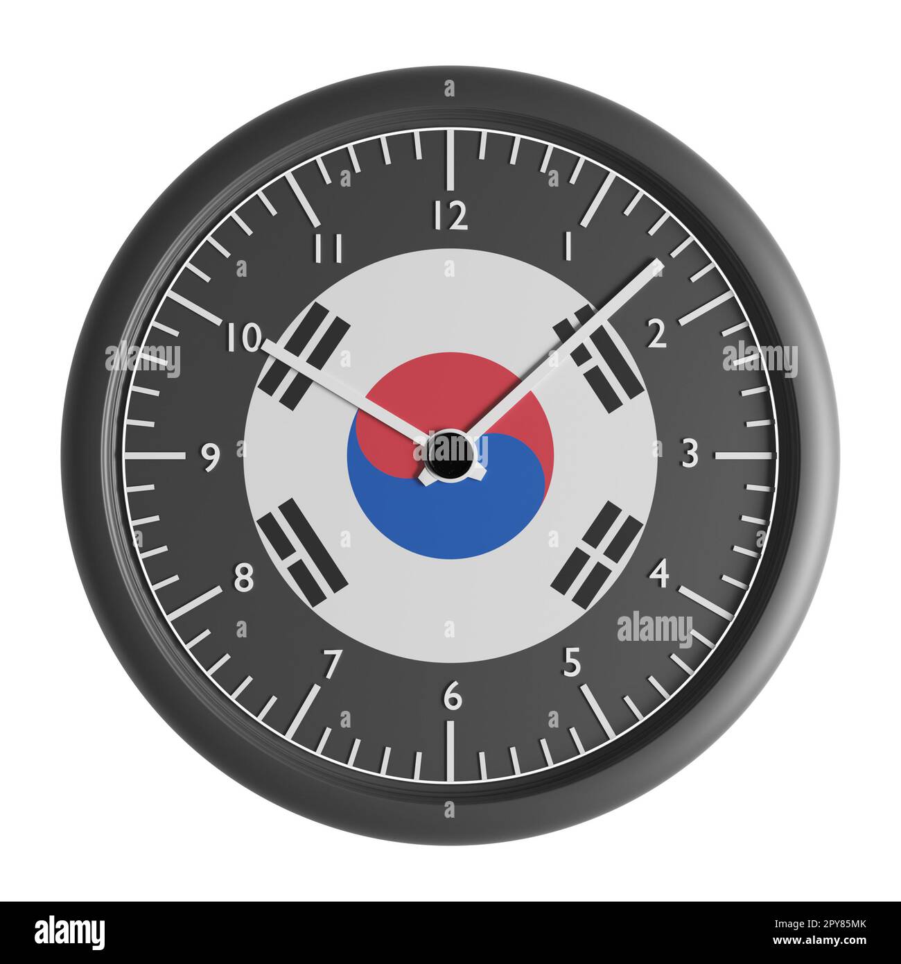 Signs and symbols. Design element. 3D illustration. Wall clock with the