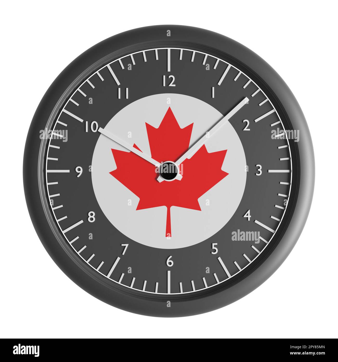 Signs and symbols. Design element. 3D illustration. Wall clock with the