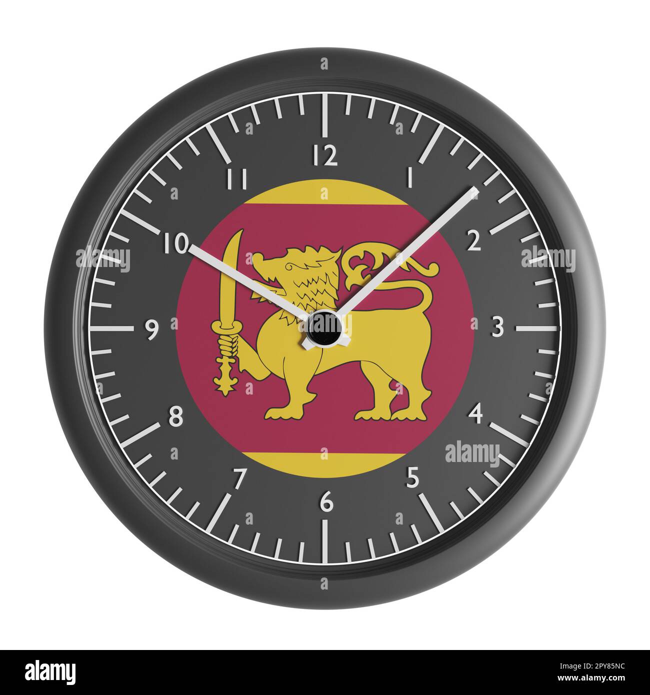 Signs and symbols. Design element. 3D illustration. Wall clock with the