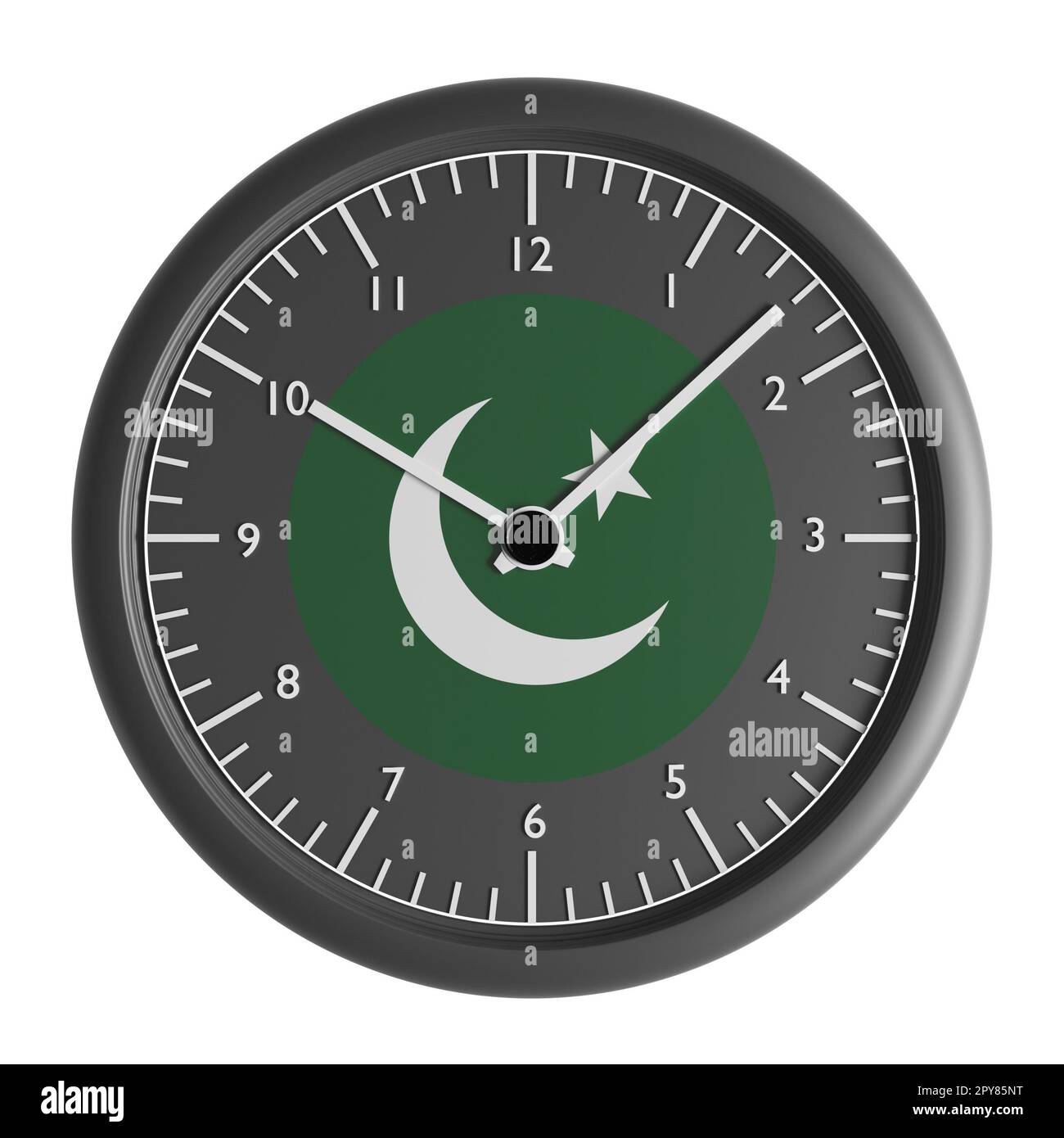 Signs and symbols. Design element. 3D illustration. Wall clock with the