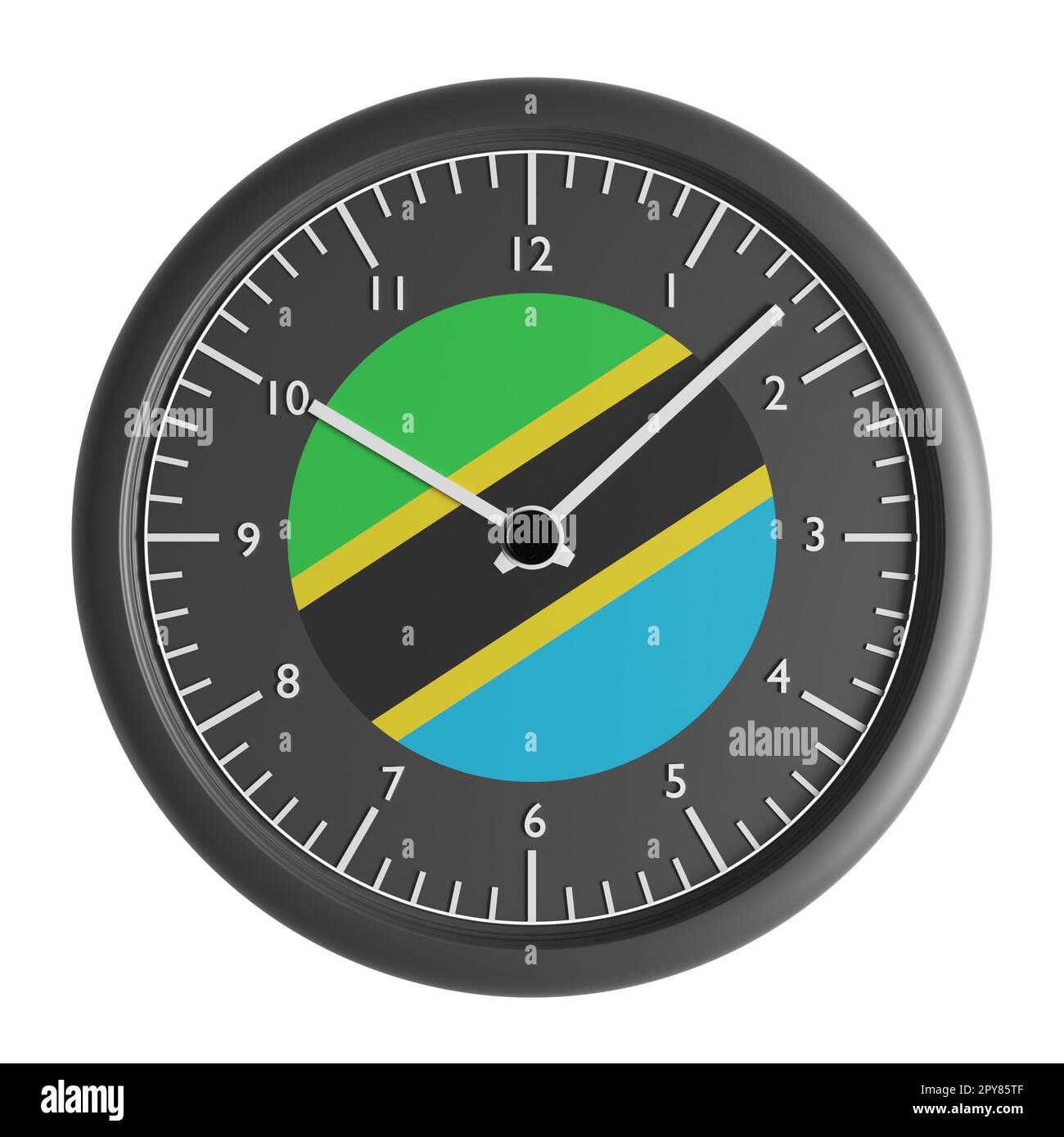 Signs and symbols. Design element. 3D illustration. Wall clock with the
