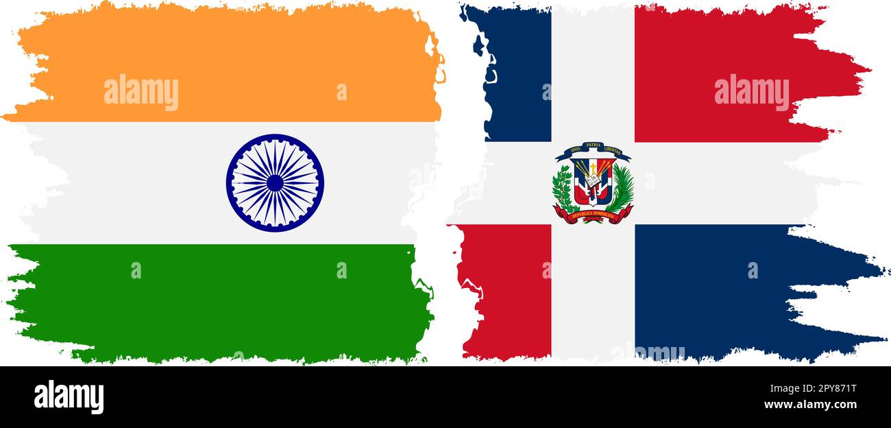 Dominican Republic and India grunge flags connection, vector Stock Vector Image & Art Alamy