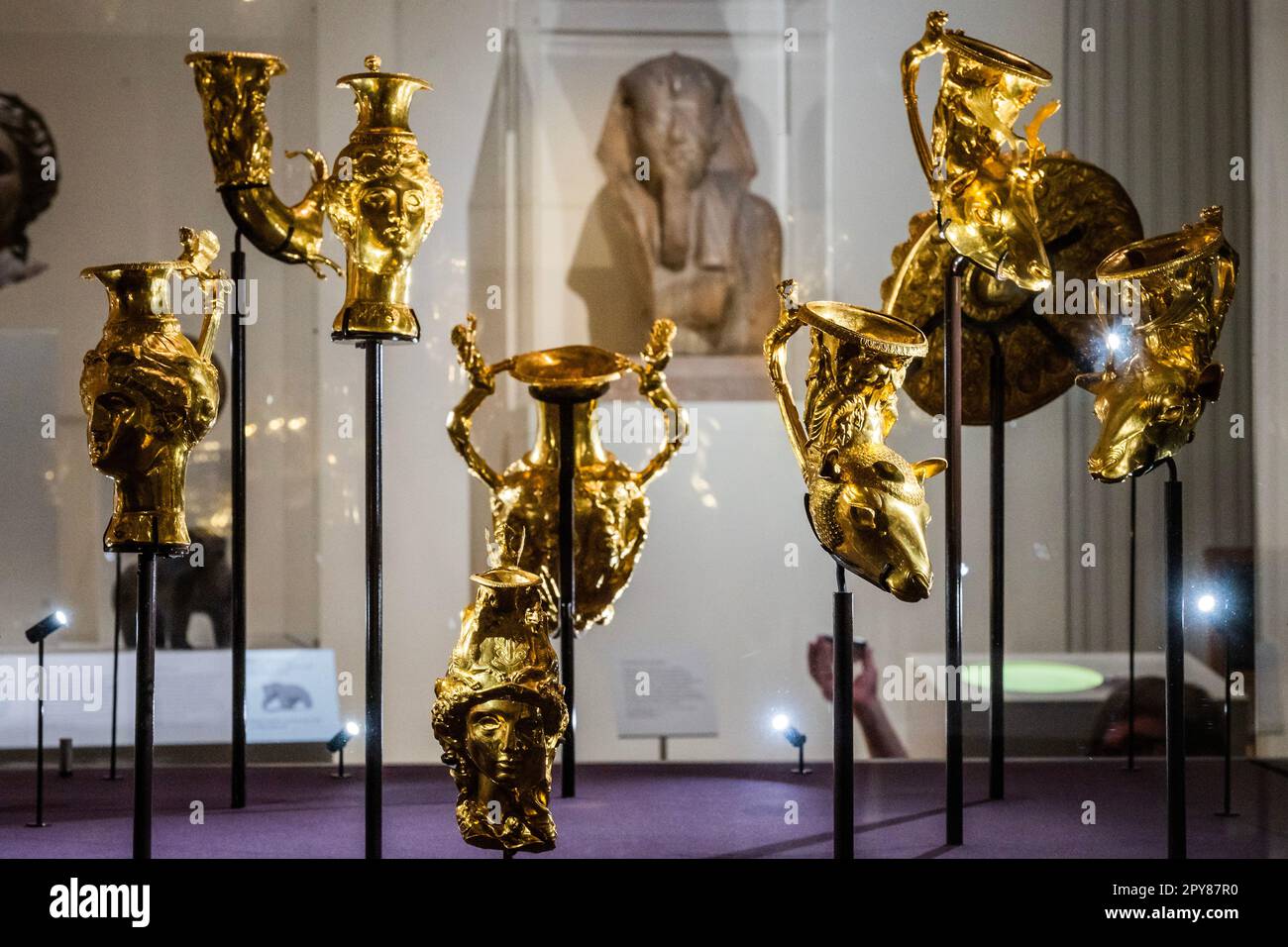 London uk 3rd may 2023 a ram rhyton 350 275 bc national history