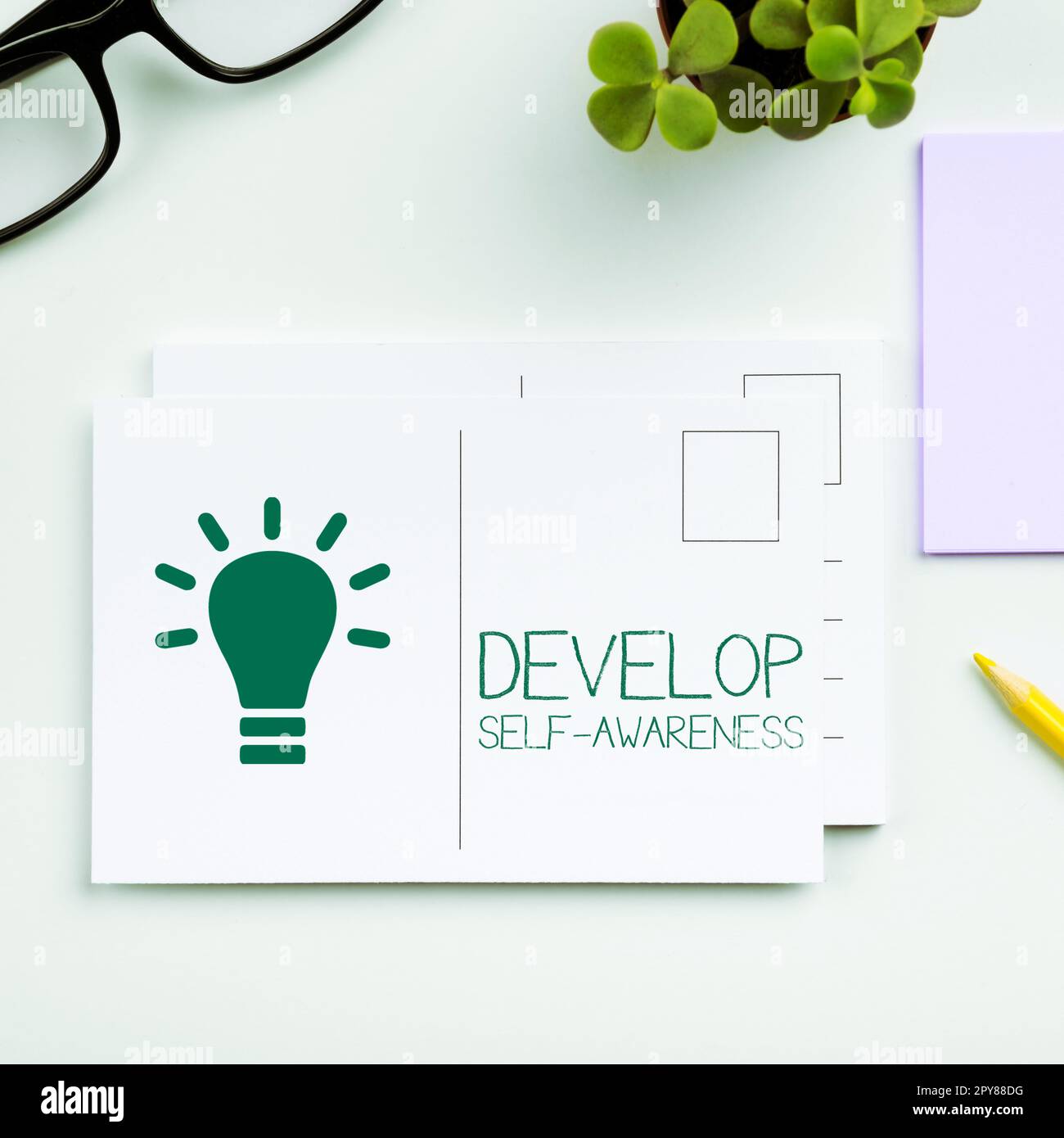 Smart Self Visual Sign Sign displaying Develop Self Awareness. Internet Concept Improve sharp ...
