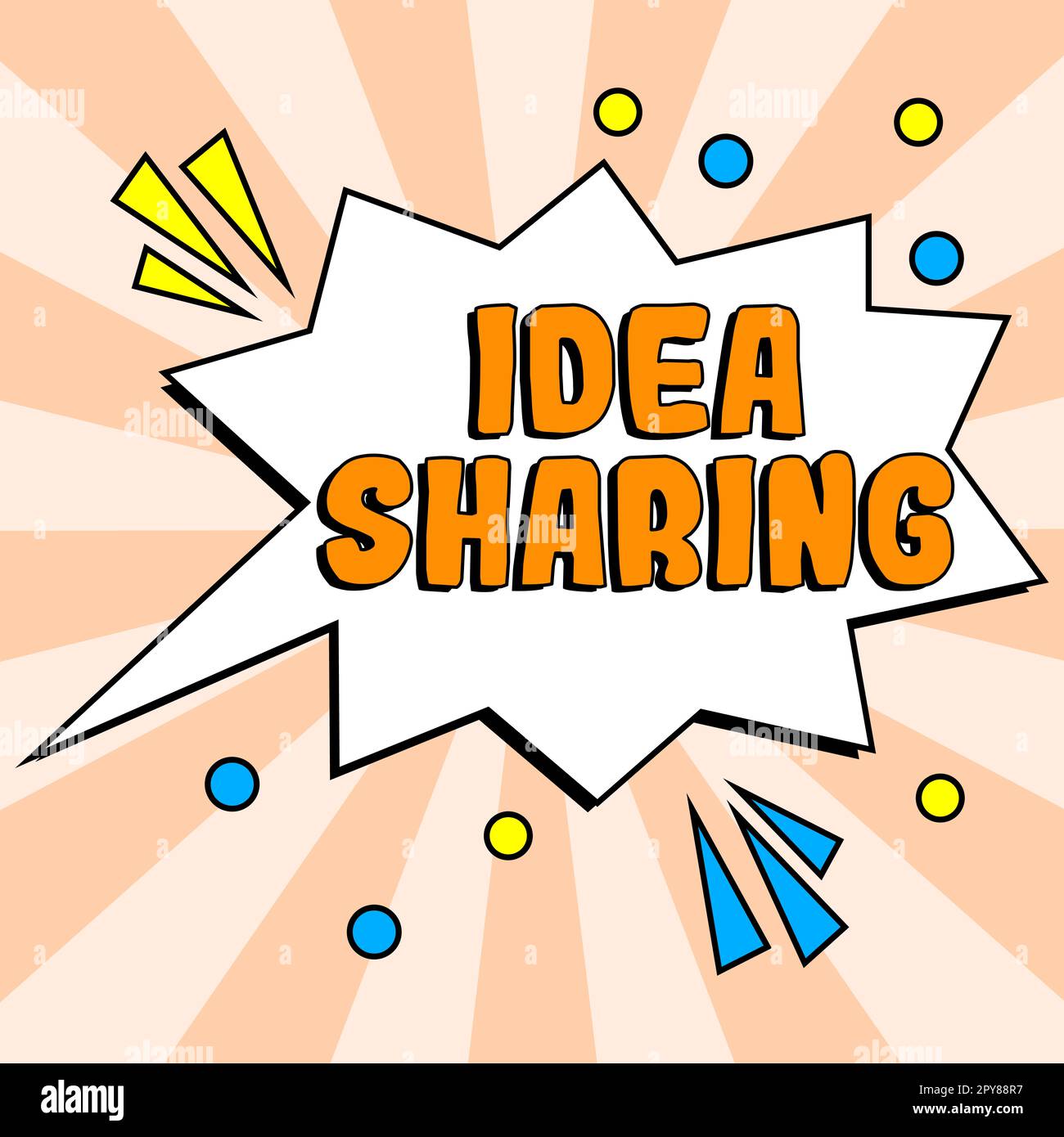 Inspiration showing sign Idea Sharing. Word for Startup launch innovation product, creative thinking Stock Photo