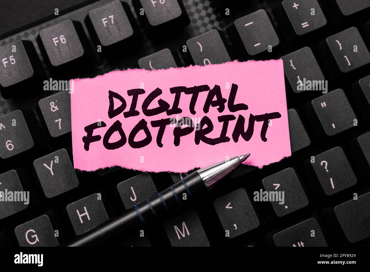 Text showing inspiration Digital Footprint. Business overview uses