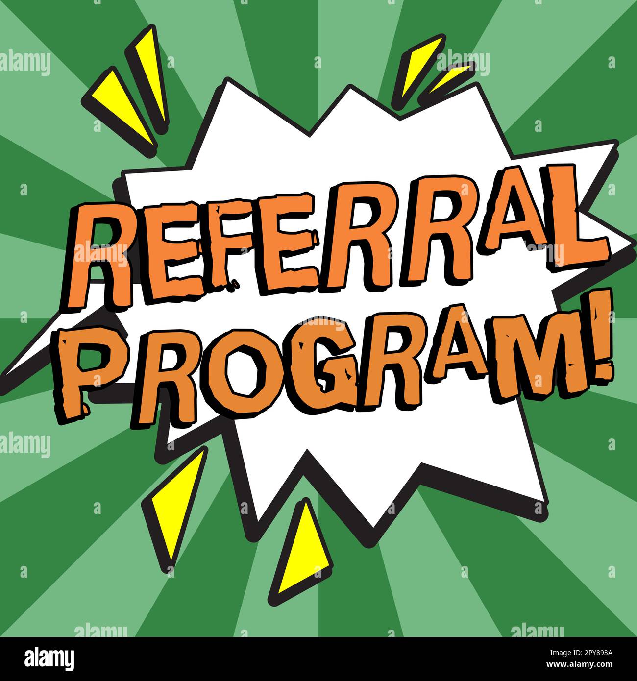 Sign displaying Referral Program. Internet Concept sending own patient to another physician for treatment Stock Photo