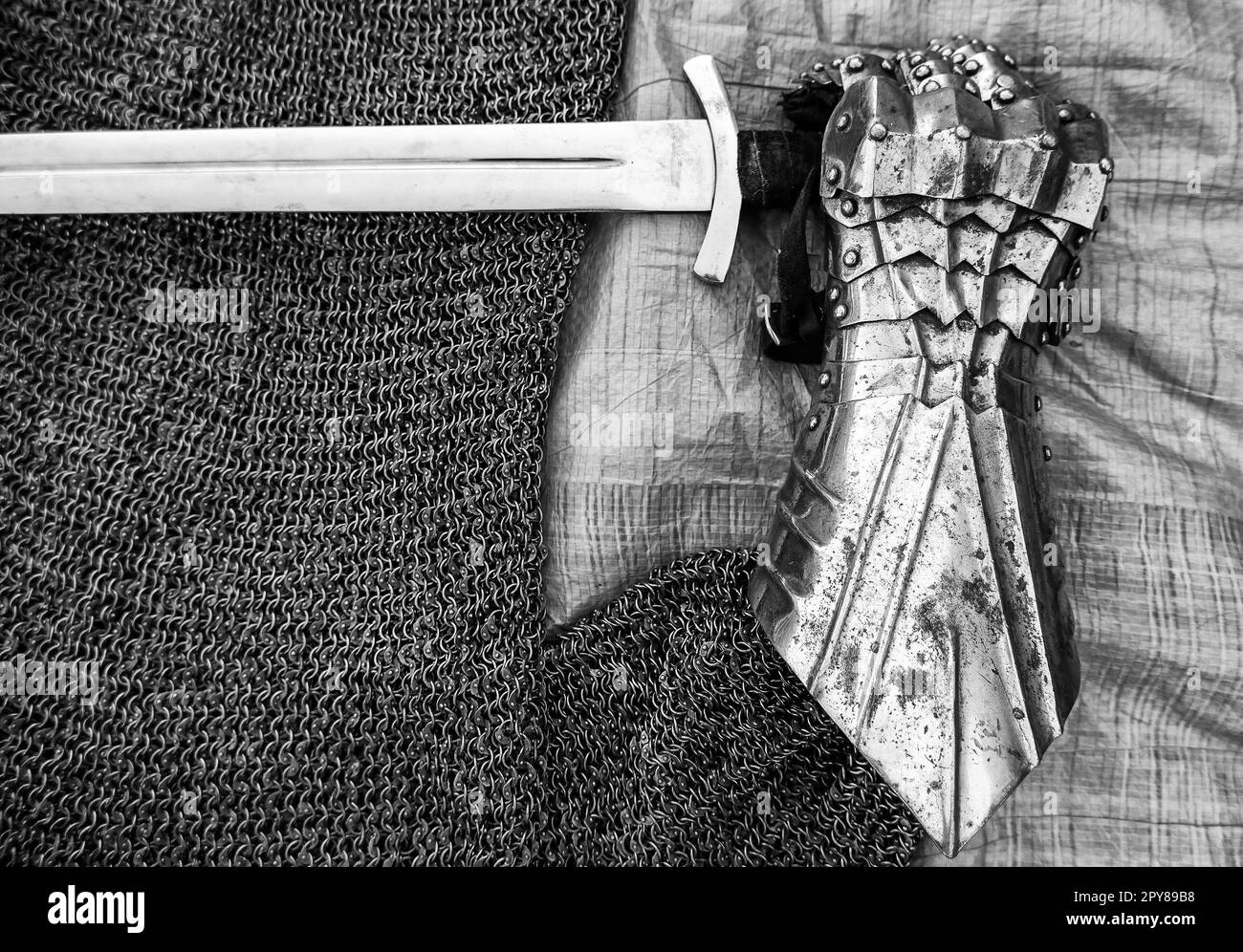 Ancient medieval swords Stock Photo